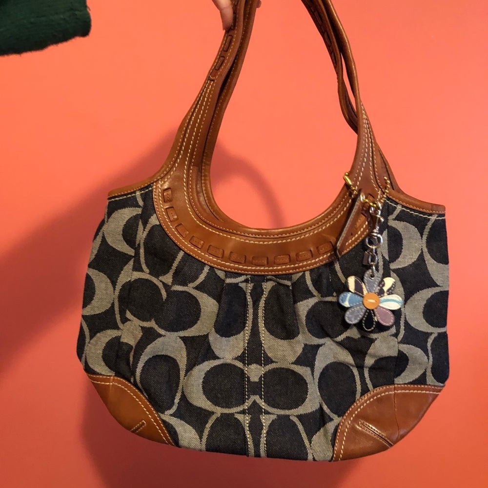 Denim Coach purse